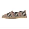 Burberry Shoes | Burberry Espadrilles Alport Icon Stripe Beige Black White Nwt Retails $500 | Color: Black/Tan | Size: 8