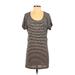 Splendid Casual Dress - A-Line: Tan Print Dresses - Women's Size Small