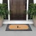 A1 Home Collections LLC 39" x 24" Non-Slip Outdoor Door Mat Coir/Rubber | 39 H x 24 W x 0.6 D in | Wayfair RC208-BLNW-L