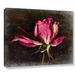 Gracie Oaks 'Red Rose' by Sia Aryai Photographic Print on Wrapped Canvas in Black/Green/Red | 14 H x 18 W x 2 D in | Wayfair LFMF1342 39711649