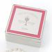 Personalization Mall First Communion Engraved Jewelry Box Metal/Fabric in Gray/Pink | 3.25 H x 3.25 W x 1.5 D in | Wayfair 16135