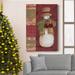 The Holiday Aisle® Patchwork Snowman Premium Gallery Wrapped Canvas - Ready To Hang Canvas, in Black/Blue/Green | 12 H x 8 W x 1 D in | Wayfair