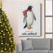 The Holiday Aisle® Winter Wonderland Penguin Premium Gallery Wrapped Canvas - Ready To Hang Canvas, in Black/Blue/Green | Wayfair