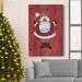 The Holiday Aisle® Holiday Santa IV Premium Gallery Wrapped Canvas - Ready To Hang Canvas, in Black/Blue/Green | 12 H x 8 W x 1 D in | Wayfair