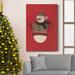The Holiday Aisle® Red Trim Snowman Premium Gallery Wrapped Canvas - Ready To Hang Canvas, Solid Wood in White | 36 H x 24 W x 1 D in | Wayfair