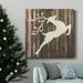 The Holiday Aisle® Reindeer-Premium Gallery Wrapped Canvas - Ready To Hang Canvas, Solid Wood in Black/Blue/Green | 16 H x 16 W x 1 D in | Wayfair