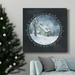 The Holiday Aisle® Winter Wonderland-Premium Gallery Wrapped Canvas - Ready To Hang Canvas, Solid Wood in Black/Blue/Green | 10 H x 10 W in | Wayfair