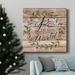 The Holiday Aisle® Joy To The World-Premium Gallery Wrapped Canvas - Ready To Hang Canvas, in Black/Blue/Green | 16 H x 16 W x 1 D in | Wayfair