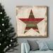 The Holiday Aisle® Christmas Star-Premium Gallery Wrapped Canvas - Ready To Hang Metal in Black/Blue/Green | 32 H x 32 W x 1 D in | Wayfair