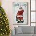 The Holiday Aisle® Holly Jolly Santa Premium Gallery Wrapped Canvas - Ready To Hang Canvas, in Black/Blue/Green | 12 H x 8 W x 1 D in | Wayfair