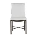 Summer Classics Monaco Patio Dining Side Chair w/ Cushions, Linen in White | 36.5 H x 19.5 W x 25 D in | Wayfair 342194+C3874240W4240