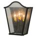 2nd Ave Lighting Austin 3 - Light Flush Mount Scone Glass/Metal in Blue/Brown | 14 H x 12 W x 5.5 D in | Wayfair 116714.032U.LBA