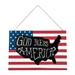 The Holiday Aisle® God Bless America Flag Sign, Fourth Of July, Home Decor, Wall Decor, 1 Piece in Black/Blue/Red | 0.6 H x 11 W x 16.1 D in | Wayfair