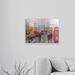 Red Barrel Studio® The Macneil Studio 'London Collagex2 Copy' Floating Brushed Aluminum Art Metal in Gray/Red | 16 H x 22 W x 1 D in | Wayfair