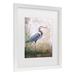 Rosecliff Heights Jean Plout 'Heron In The Reeds' Matted Framed Art Canvas in Blue/Gray/Green | 22 H x 18 W x 0.75 D in | Wayfair