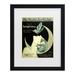 Trinx Vintage Apple Collection 'Art Deco Music Sheet' Matted Framed Art Canvas in Black/Green | 16 H x 13 W x 0.75 D in | Wayfair