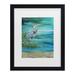 Rosecliff Heights Jean Plout 'Great Blue Heron' Matted Framed Art Canvas in Blue/Green | 16 H x 13 W x 0.75 D in | Wayfair