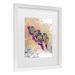 Red Barrel Studio® The Tangled Peacock 'Purple Parrots' Matted Framed Art Canvas in Black/Brown/Gray | 16 H x 13 W x 0.75 D in | Wayfair