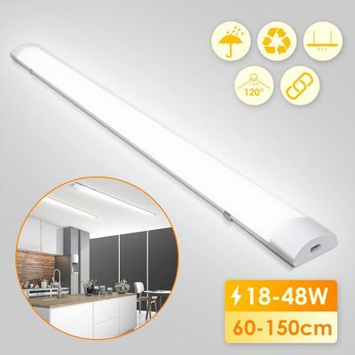 48W Led Feuchtraumleuchte, 150CM Verknüpfbar Werkstattlampe, Wannenleuchte Neutralweiß led Röhre,