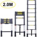 Chelle Télescopique 2.0M, Extensible Ladder Aluminium Échelle Multi-Fonction, Charge Max 150KG,