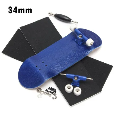 34mm 32mm Maple Wooden Fingerboard Complete Finger Skateboard with Truck and Wheels