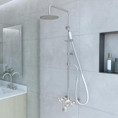 Randolph Morris Exposed Shower and Tub Filler with Tub Spout and Handshower RMN2840-BN
