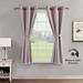 Creative Home Ideas Augusta Faux Silk Blackout with Sheer Overlay Grommet Window Curtain Panel Pair with Tiebacks