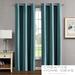 Creative Home Ideas Brea Faux Silk Blackout Grommet Window Curtain Panel Pair with Tiebacks