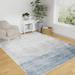 Bashian Finch Wh/Blue Contemporary Area Rug