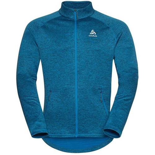 ODLO Herren Unterjacke Midlayer full zip FLI, Größe L in indigo bunting melange