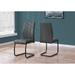 Dining Chair, Set Of 2, Side, Upholste Kitchen, Dining Room, Pu Leather Look, Metal, Contemporary, Modern