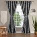 Jessica Simpson Lynee Textured Diamond Patterned Blackout Back-Tab Window Curtain Panel Pair with Tiebacks