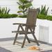 Outdoor Patio Hand-scraped Wood 5-Position Reclining Chair