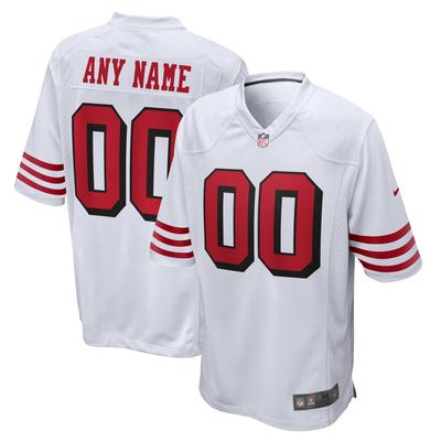 San Francisco 49ers Nike Game Sekundär Ausweichtrikot - Weiß - Personalisiert - Herren Image