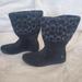 Coach Shoes | Coach Women's Black Tatum Leather Suede Wool Boots Us 7.5m | Color: Black/Gray | Size: 7.5