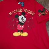 Disney Tops | Disney's Mickey Mouse Red Plus Size Women's T Shirt 1xl | Color: Red | Size: 1x