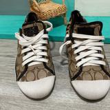 Coach Shoes | Coach Zorra Brown Sneaker Shoes Lace Up Low Top Women's Size 8.5 B | Color: Brown | Size: 8.5