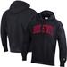 Men's Champion Black Ohio State Buckeyes Big & Tall Reverse Weave Fleece Pullover Hoodie Sweatshirt