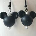 Disney Jewelry | Disney Mickey Mouse Puff Ears Earrings Black White Pearl Disneyana Vintage | Color: Black/White | Size: Os