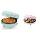 Bestron Mini-Waffeleisen & Waffeleisen für Mini-Cookies im Retro Design, ideal für Kindergeburtstage, Ostern, Weihnachten, 550-700 Watt, Farbe: Mint & Rosa