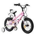 RoyalBaby Freestyle Kinderfahrrad Jungen Mädchen mit Stützräder Fahrrad 12 Zoll Rosa