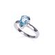 Namana 925 Sterling Silver Blue Topaz Ring For Women, Sterling Silver Ring with Natural Blue Topaz, Size S Blue Topaz Gemstone Ladies Rings, Silver Rings For Women with Pear-Shaped Blue Topaz Gemstone