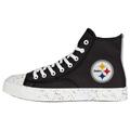 Men's FOCO Pittsburgh Steelers Paint Splatter High Top Sneakers