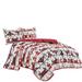 ESCA Mazhira 3 Piece Bedspread Set Polyester/Polyfill/Microfiber in Blue/Gray/Red | Queen Coverlet/Bedspread +2 Shams | Wayfair JB22368 Q