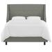 Mercury Row® Bernadine Upholstered Low Profile Standard Bed Polyester/Metal in Black | 56 H x 61 W x 80 D in | Wayfair