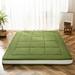 Queen 4" Futon Mattress - Alwyn Home Etting Padded Roll Up Floor Polyester in Green | 80 H x 60 W 4 D Wayfair A2A698E90FB84CEBB30CF5865335AA9B