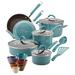 Rachael Ray Cucina Hard Enamel Nonstick Cookware & Measuring Cup Set, 18-Piece Non Stick/Aluminum in Green/Blue | 10 W in | Wayfair 09353
