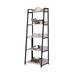 5-Tier Wooden Bookshelf in Natural and Black Finish