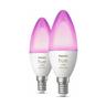 White and Color Ambiance 2 Lampadine Smart E14 25 w - Philips Hue