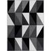 Well Woven Modern Geometric Grey Mat Accent Rug - 2'3" x 3'11"